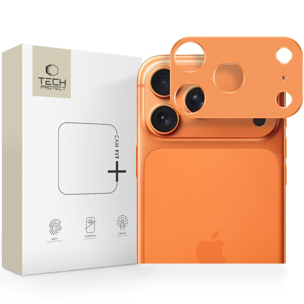 Camera protection Tech-Protect CamAlloy Apple iPhone 17 Pro Cosmic oranž