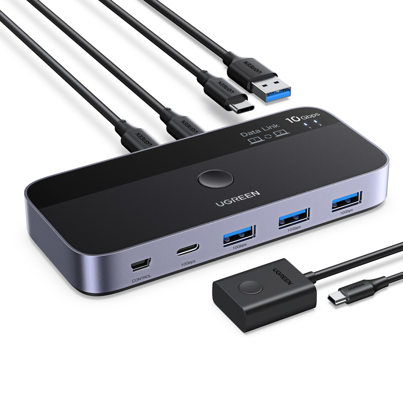 Ugreen kommutaator USB-C USB-A 10Gb/s - hall