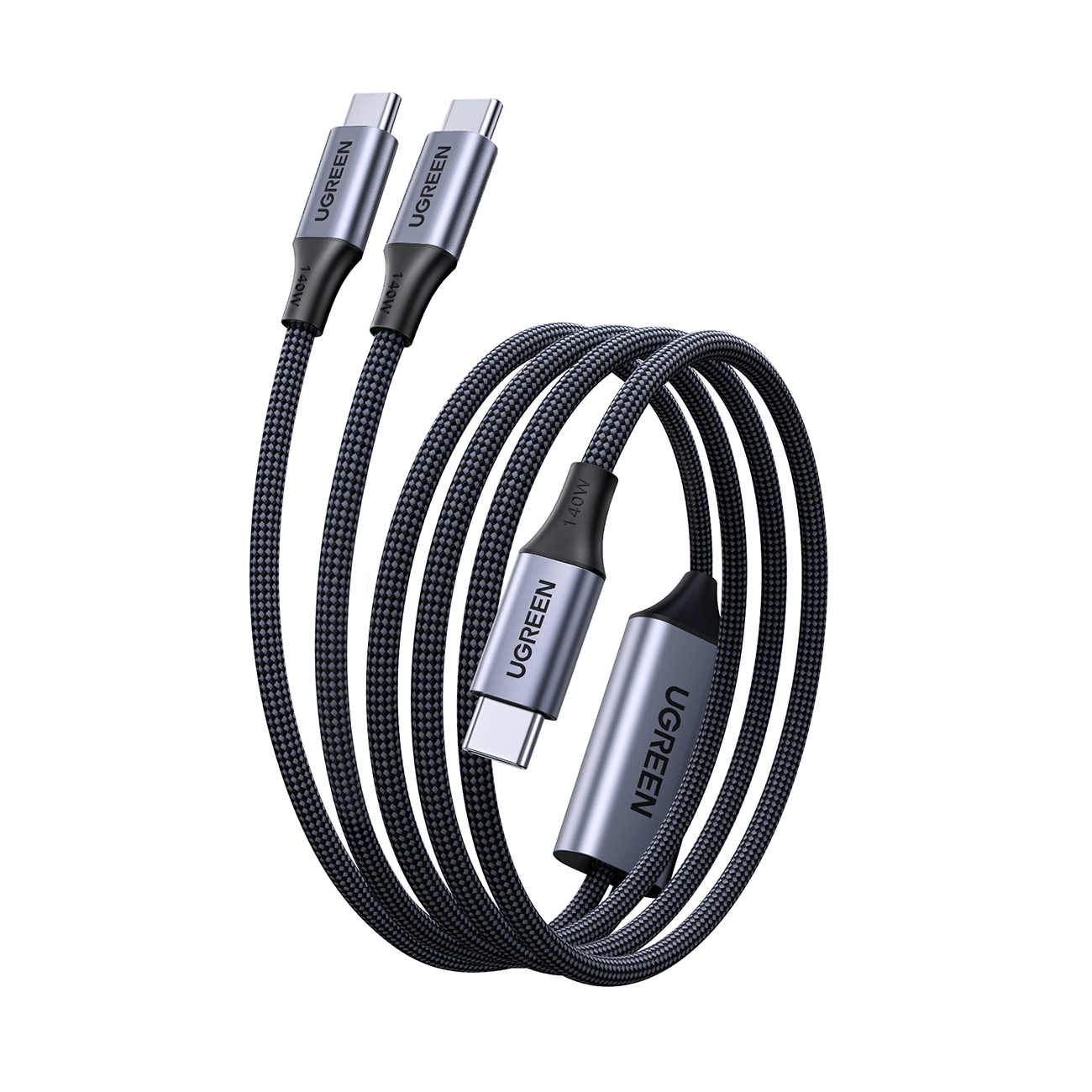 Ugreen 2in1 USB-C kaabel - 2xUSB-C PD 140W 2m - must