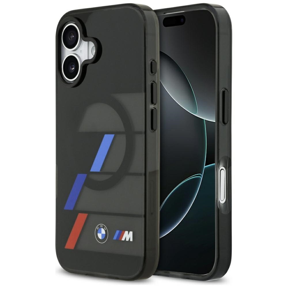 BMW M IML Metal Buttons Tricolor Lines MagSafe Ümbris jaoks iPhone 17 - must