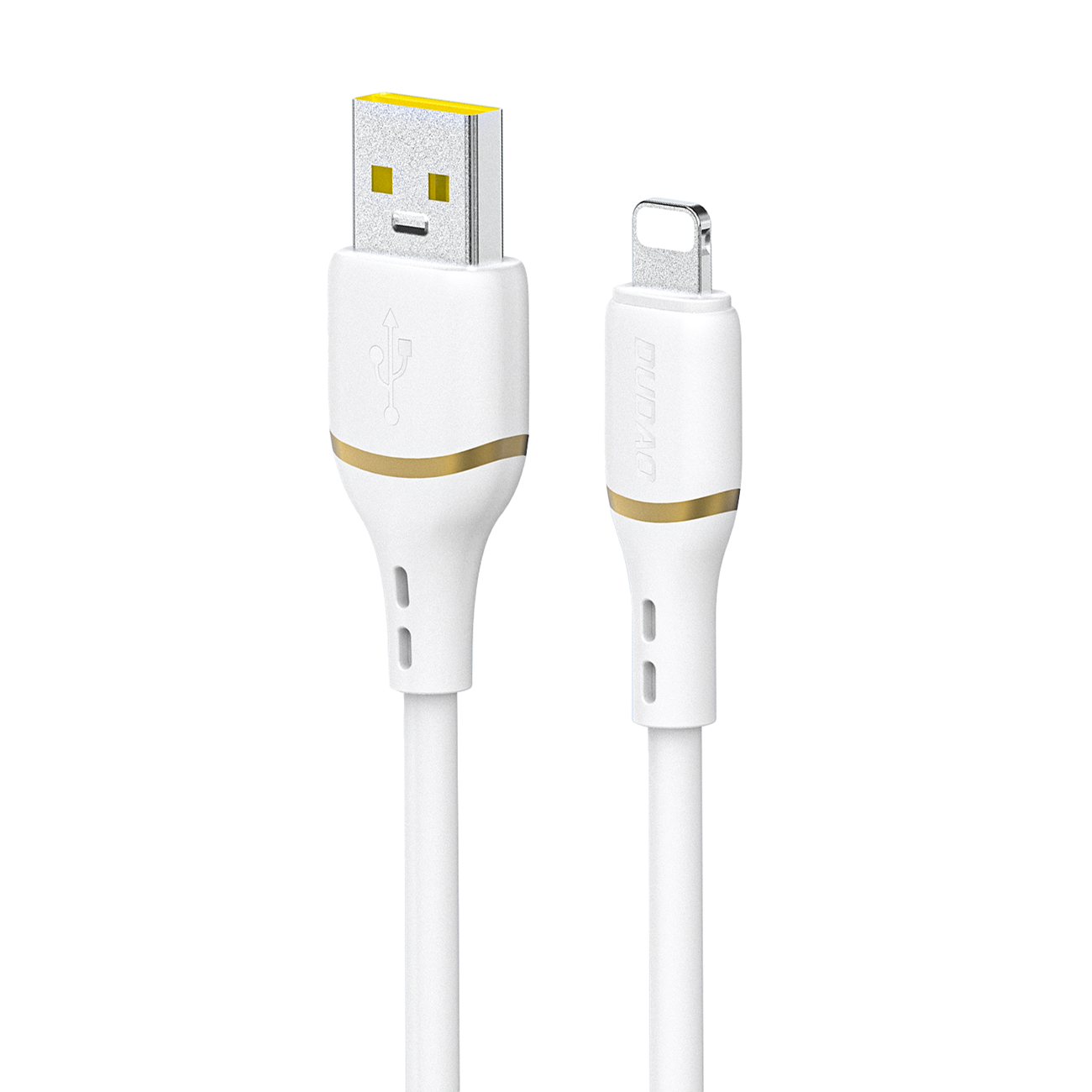 Dudao L25L USB-A - Lightning kaabel 1m 30W pehme silikoonpunutisega - valge