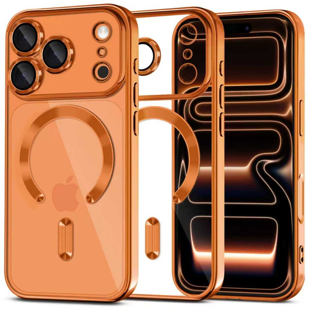 Tech-Protect MagFlex MagSafe ümbris iPhone 17 Pro jaoks - läbipaistev oranž