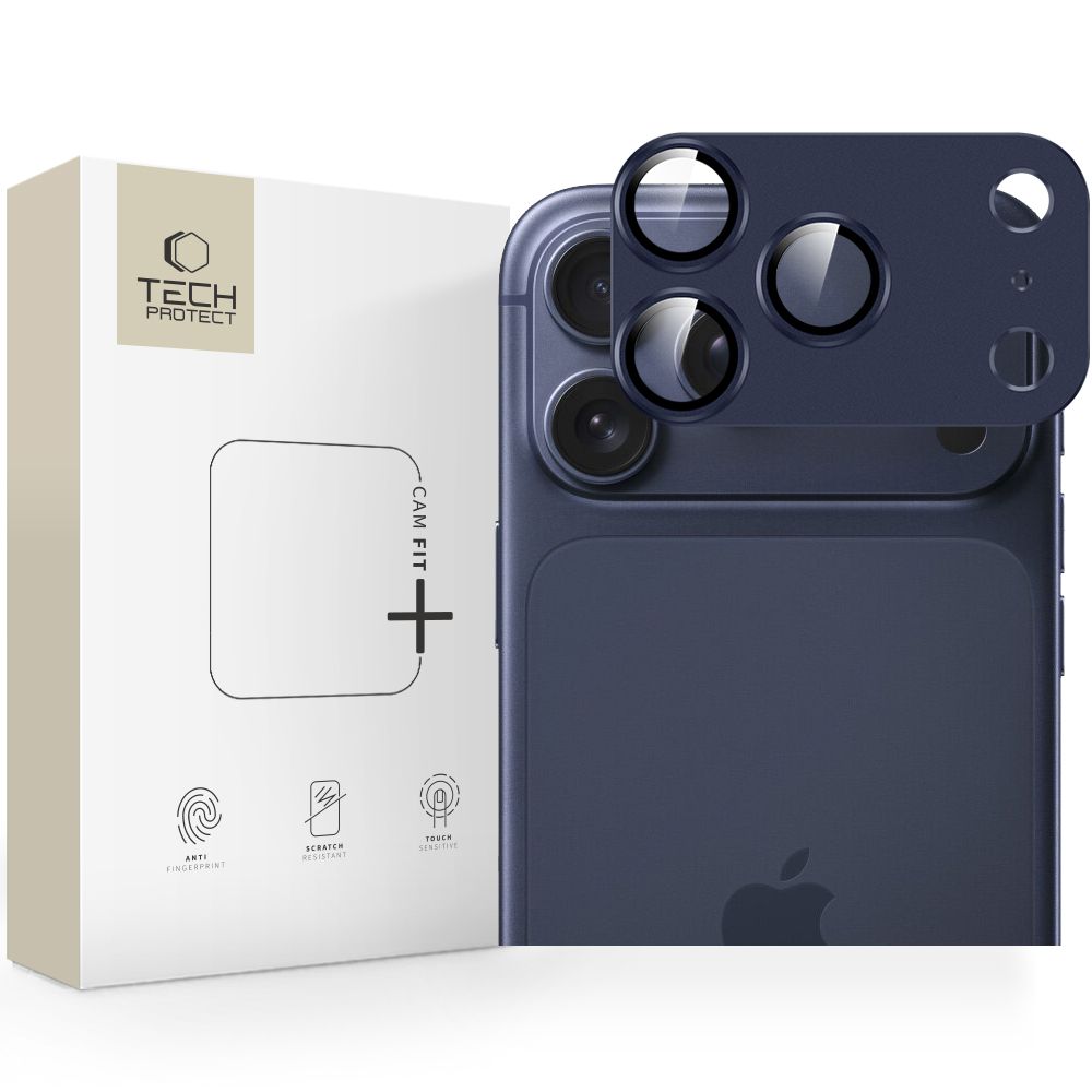 Tech-Protect Camfull Fit+ защитное стекло объектива для iPhone 17 Pro Max - тёмно-синий