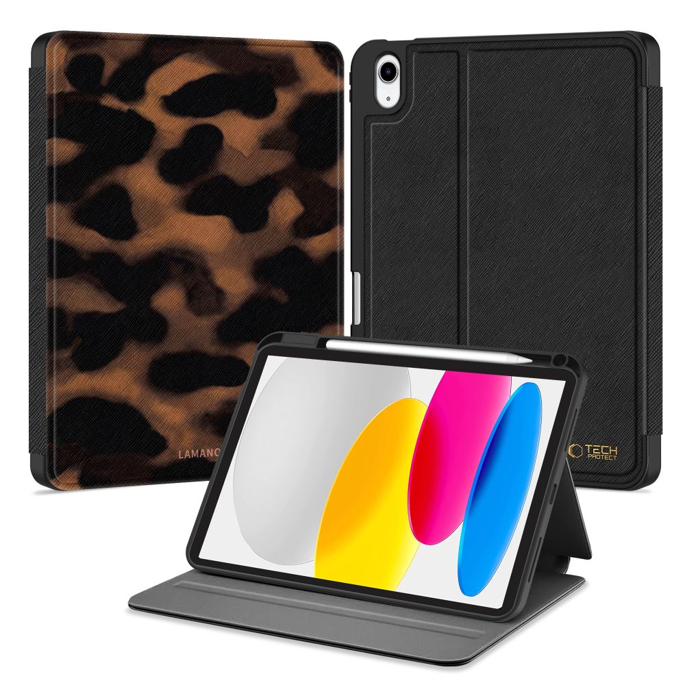 Tech-Protect Lamano ümbris jaoks iPad 10.9” 10 / 2022 / 11” 11 / 2025 - brown and must