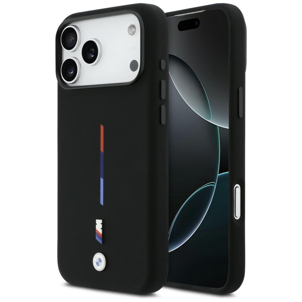 BMW M Silicon Tricolor Line MagSafe Ümbris jaoks iPhone 17 Pro Max - must