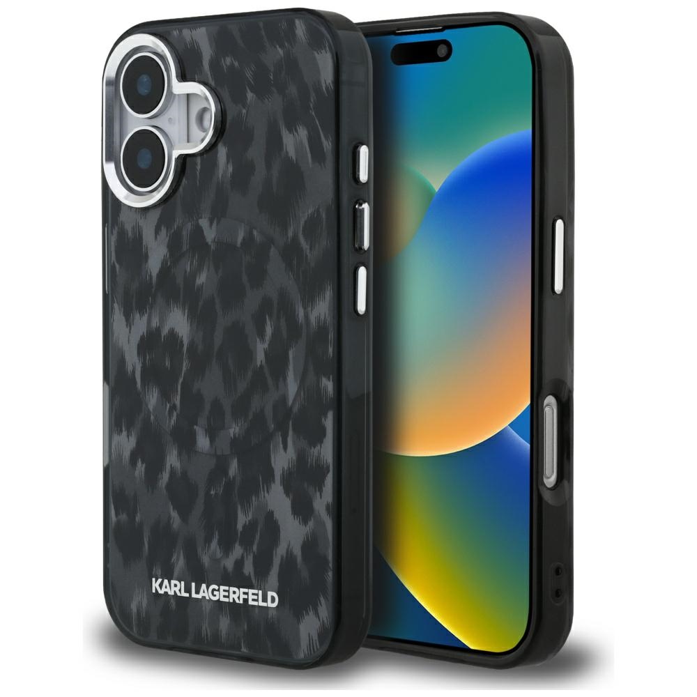Karl Lagerfeld IML Leopard Pattern MagSafe Ümbris jaoks iPhone 16 - must