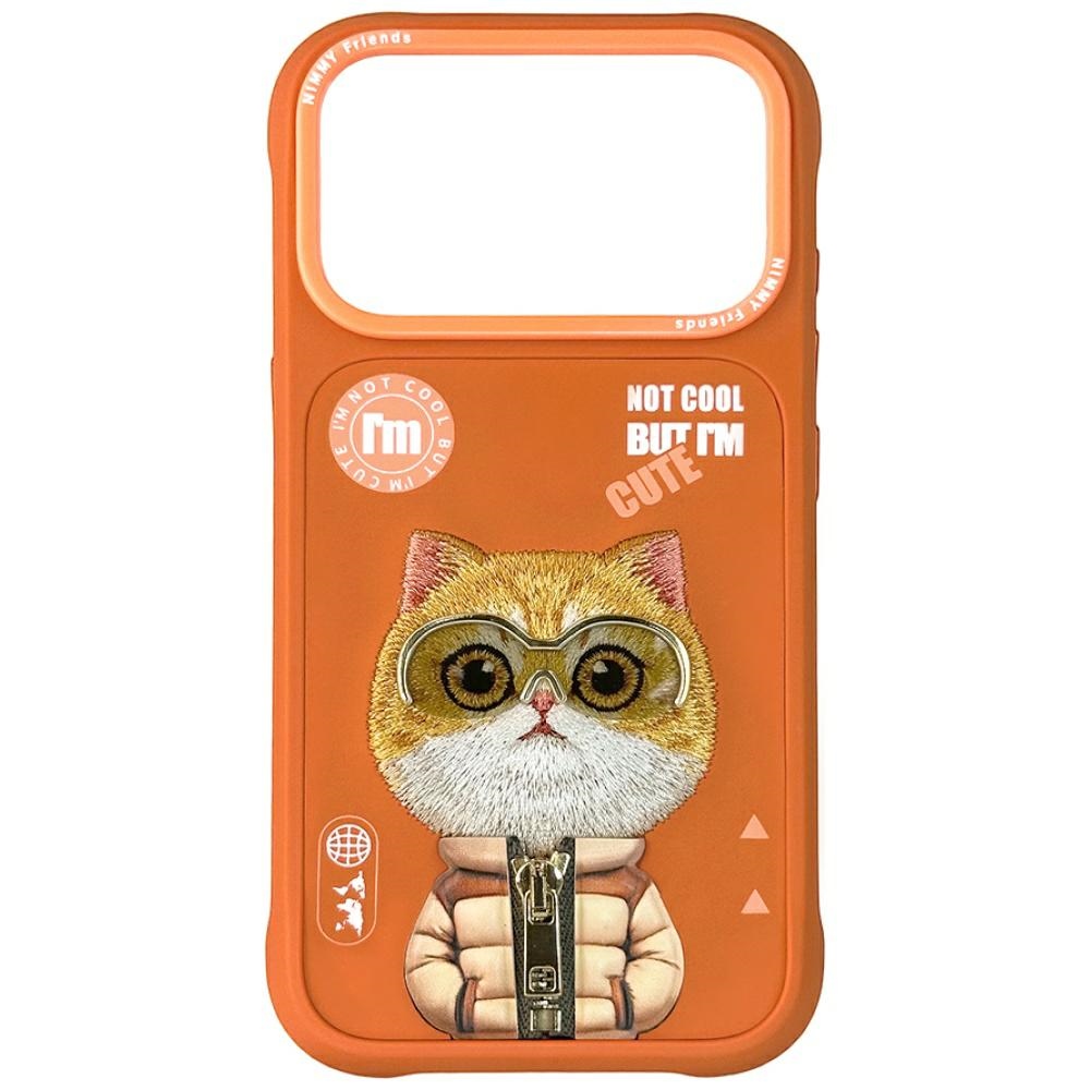 Чехол Nimmy Cool&Cute 2.0 Cat для iPhone 17 Pro - оранжевый