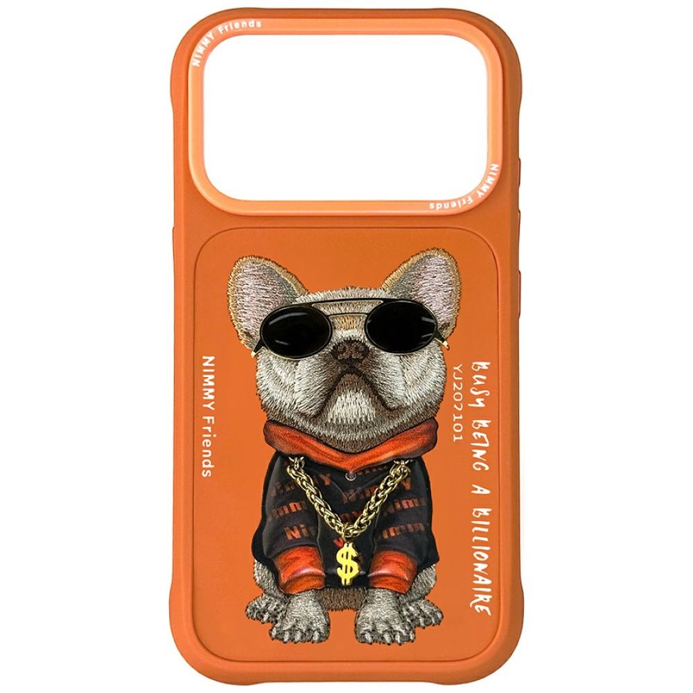 Nimmy Glasses Cool Dog Ümbris jaoks iPhone 17 Pro Max - oranž
