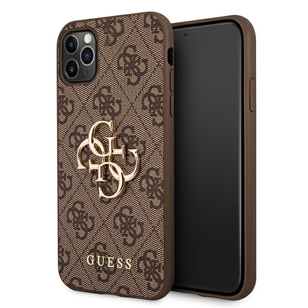 Guess 4G Big Metal Logo ümbris iPhone 11 Pro Max pruun