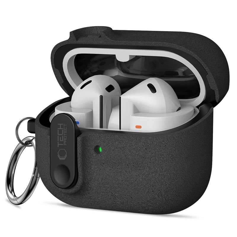 Tech-Protect Slim Hook ümbris Samsung Galaxy Buds 3 / 3 FE / 3 Pro jaoks - must