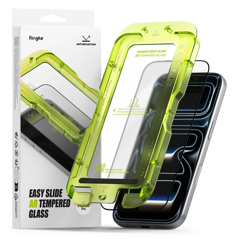 Ringke Easy Slide peegeldusvastane karastatud klaas iPhone 17 Pro jaoks
