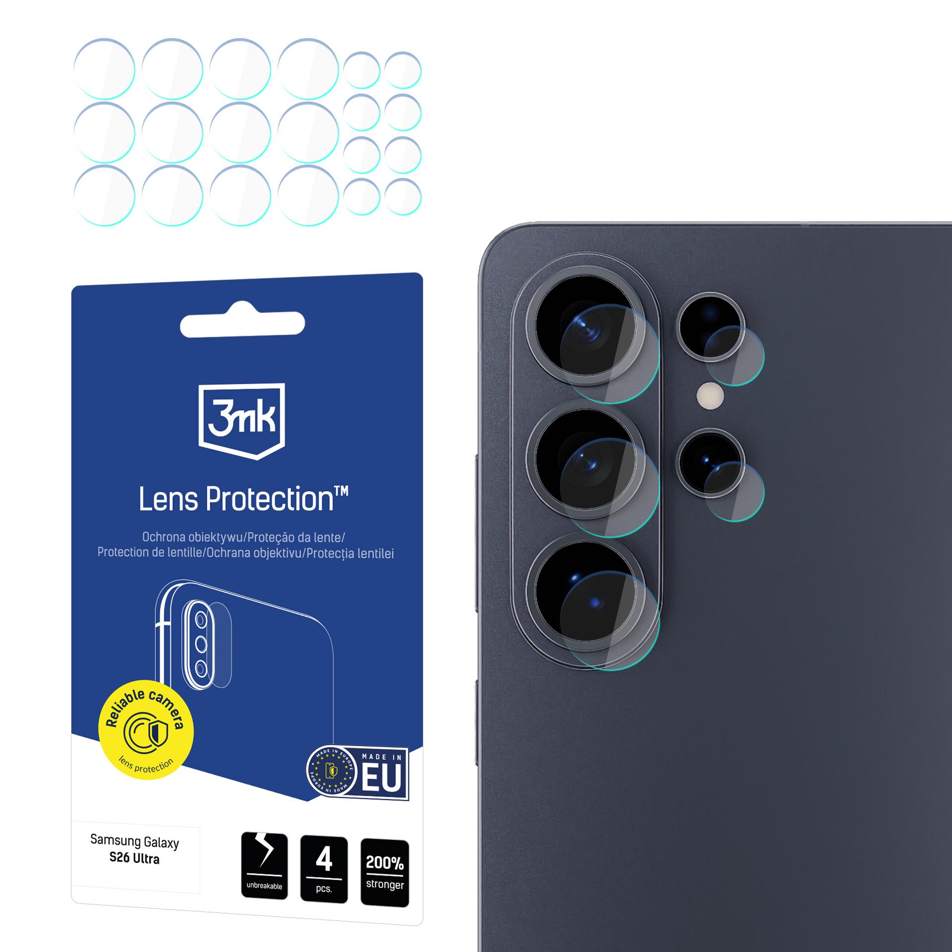 3mk Lens Protection Hybrid Glass for the Camera Lens on the Samsung Galaxy S26 Ultra