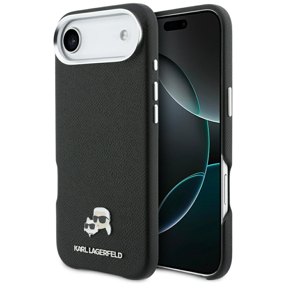 Karl Lagerfeld Karl & Choupette Head Pins Saffiano MagSafe Ümbris for iPhone Air - must