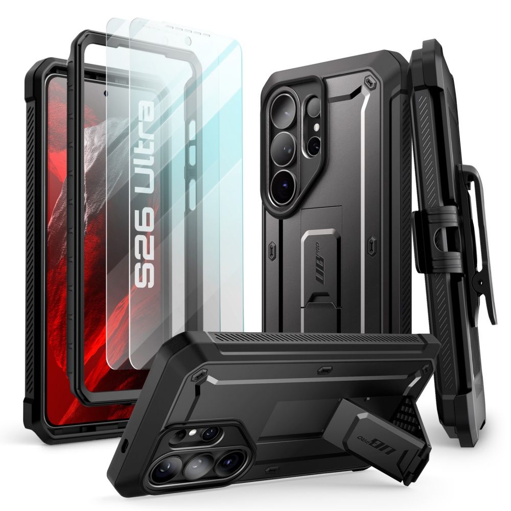 Supcase Unicorn Beetle Pro 2-komplektne ümbris Samsung Galaxy S26 Ultra jaoks - must