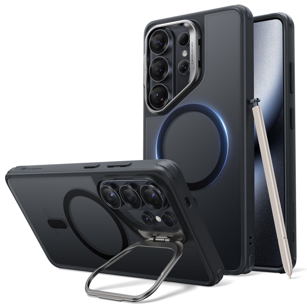 ESR Classic Hybrid Kickstand MagSafe ümbris Samsung Galaxy S26 Ultra jaoks - must