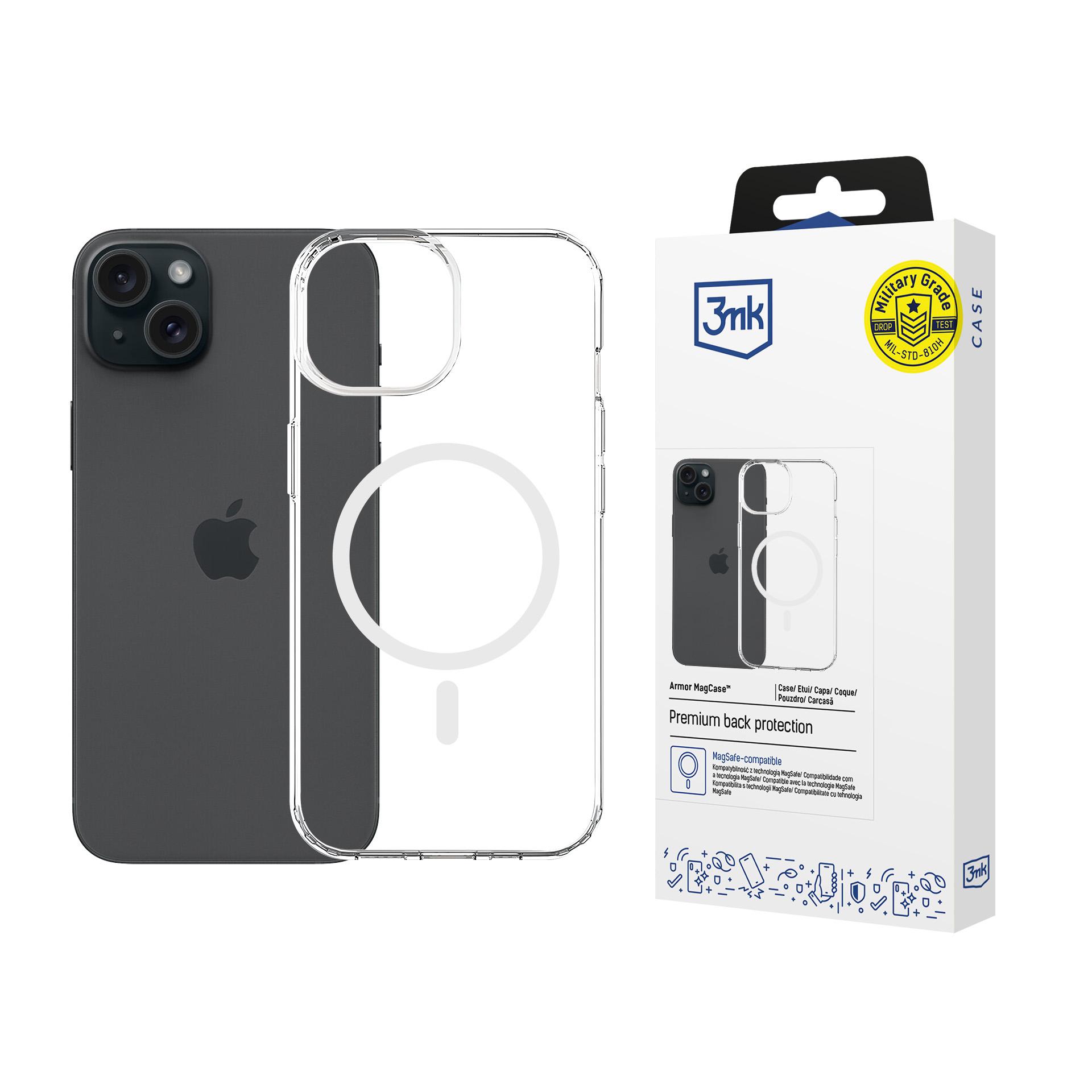 3mk Armor Magcase iPhone 15 Plus'ile - Läbipaistev