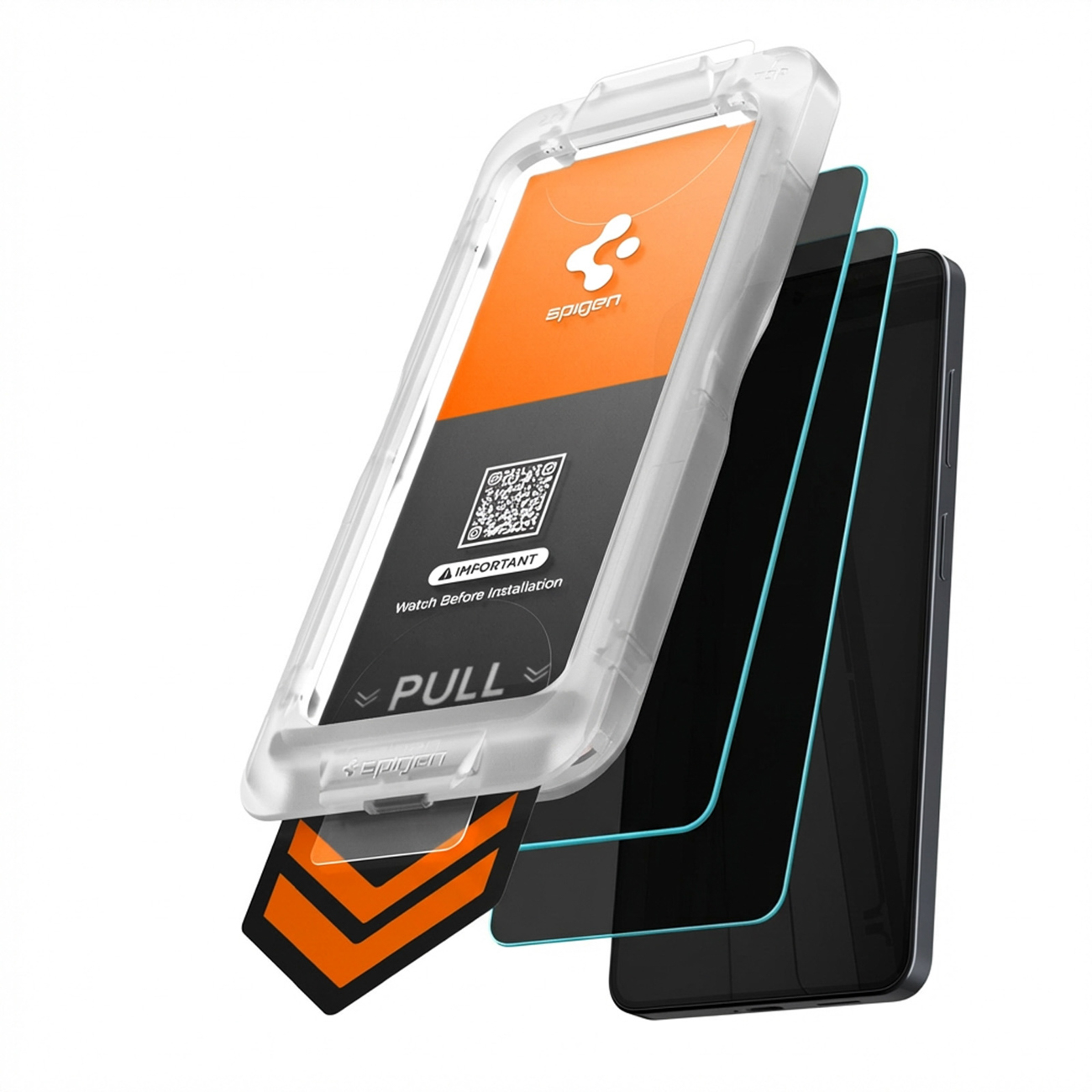 Privaatsuse kaitseklaas SPIGEN GLAS.TR "EZ FIT PRO AC" HD 2-PACK GALAXY S26 PRIVACY