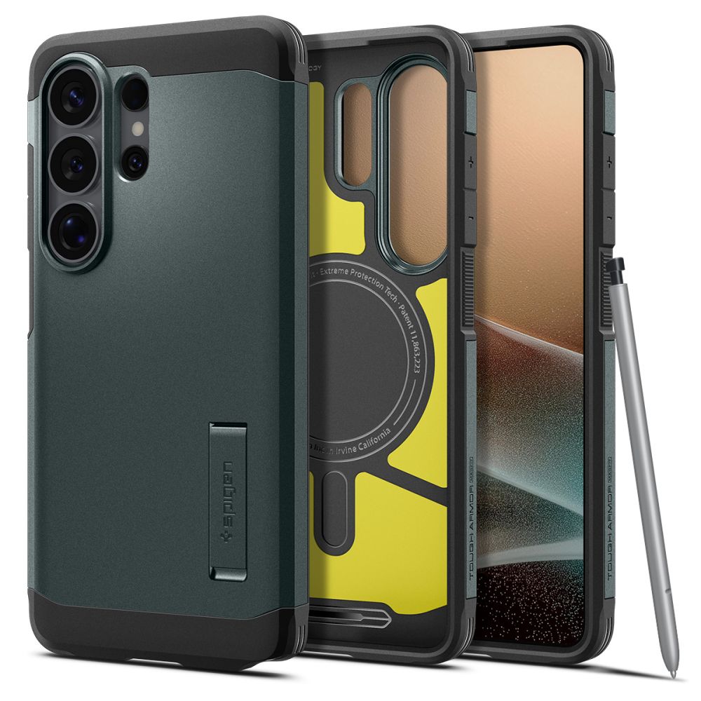 Spigen Tough Armor Mag MagSafe ümbris Samsung Galaxy S26 Ultra - roheline