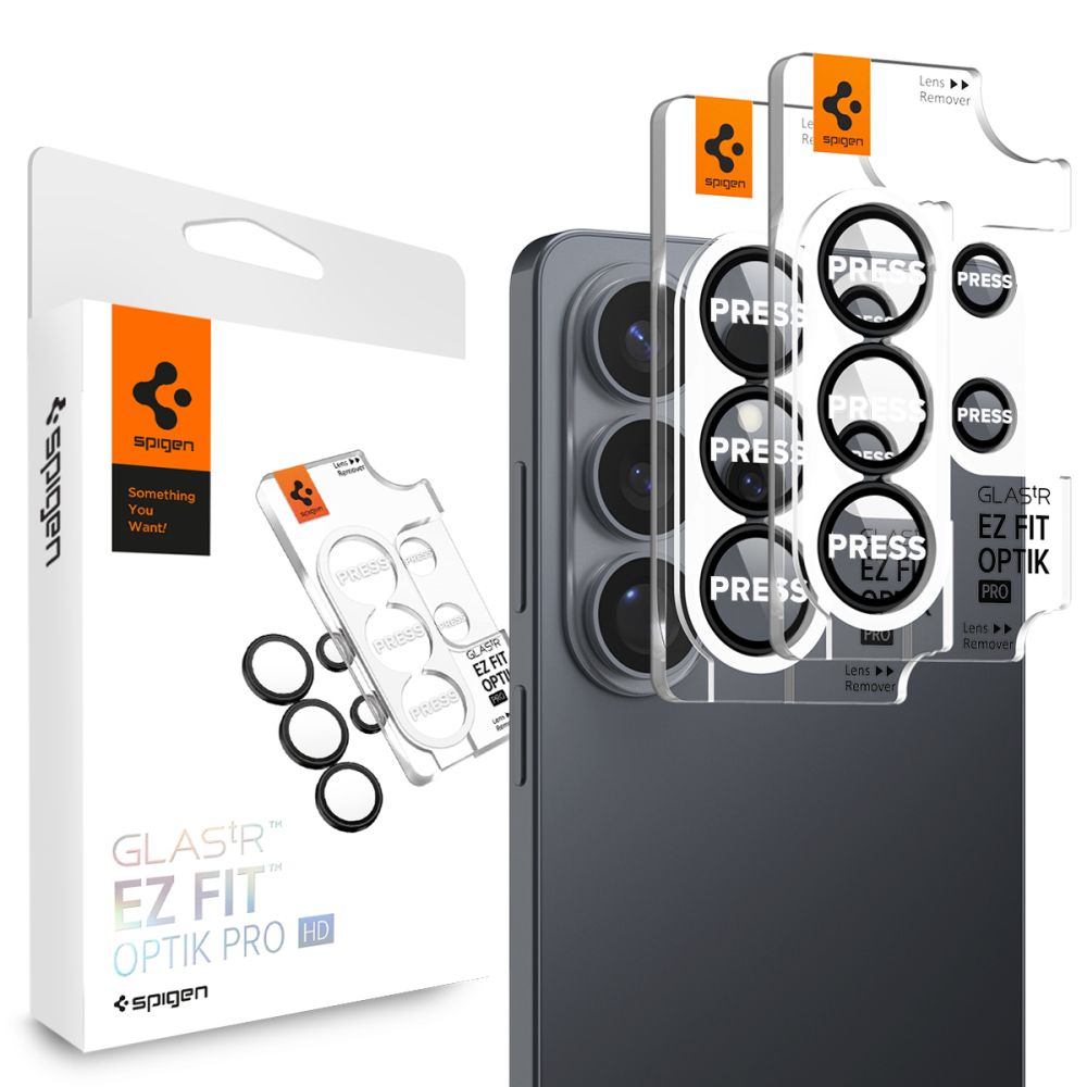 Spigen Glas.Tr Ez Fit Optik Pro HD Kaamera kaitse 2-pack Samsung Galaxy S26 Ultra - must