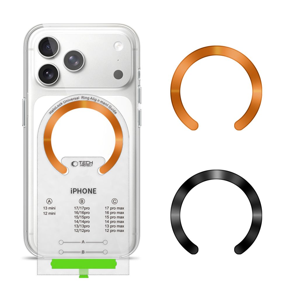 Tech-Protect MMP-210 MagSafe 2-pack magnetrõngas - oranž / must