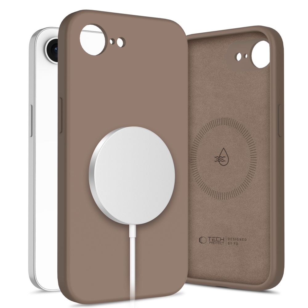 Tech-Protect Silikoon MagSafe Ümbris for iPhone 16E / 17E - pruun