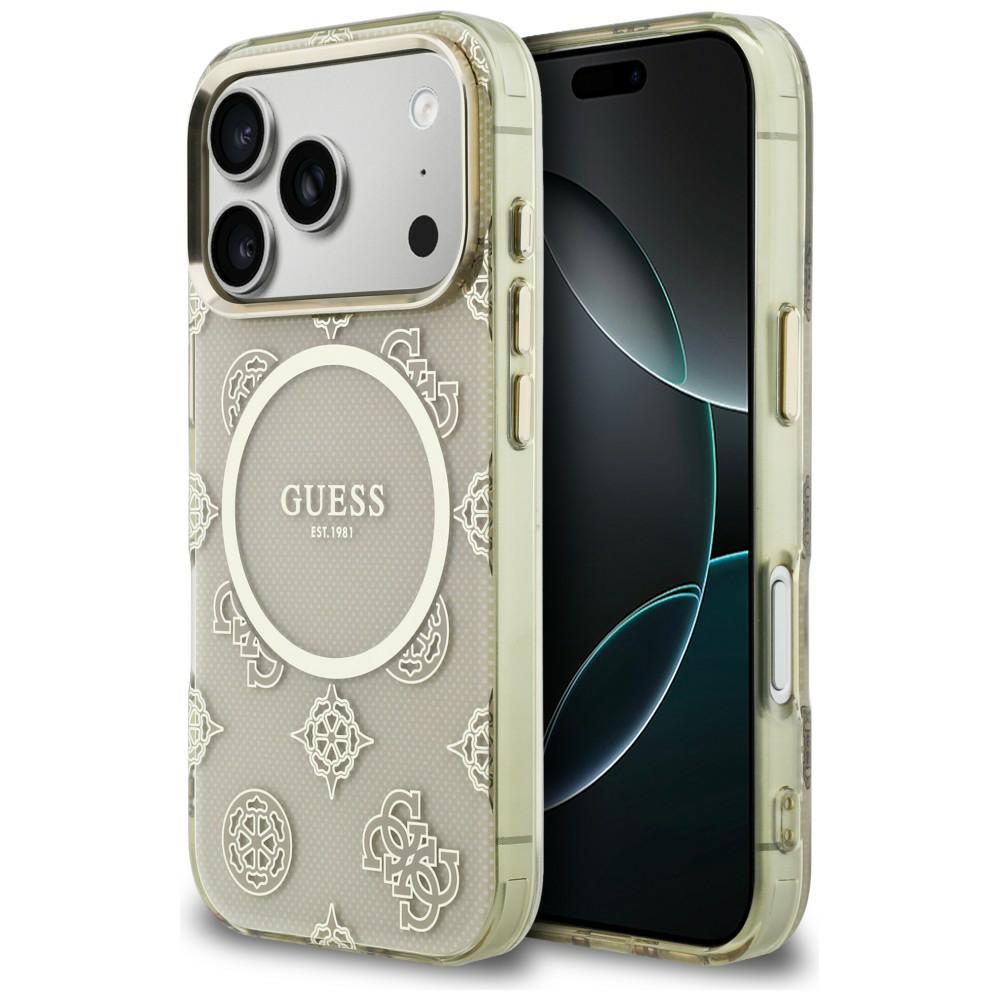 Guess IML Peony Dot MagSafe Ümbris for iPhone 17 Pro - beež