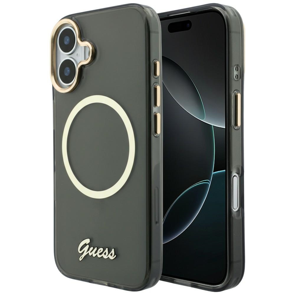 Guess IML Script Metal MagSafe Ümbris for iPhone 17 - must
