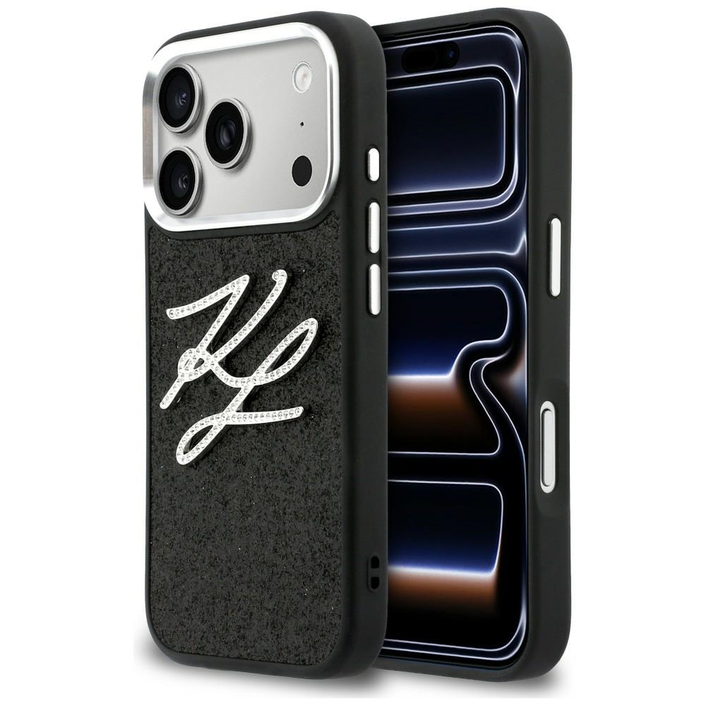 Karl Lagerfeld IML Glitter KL Diamond Logo Ümbris for iPhone 17 Pro - must