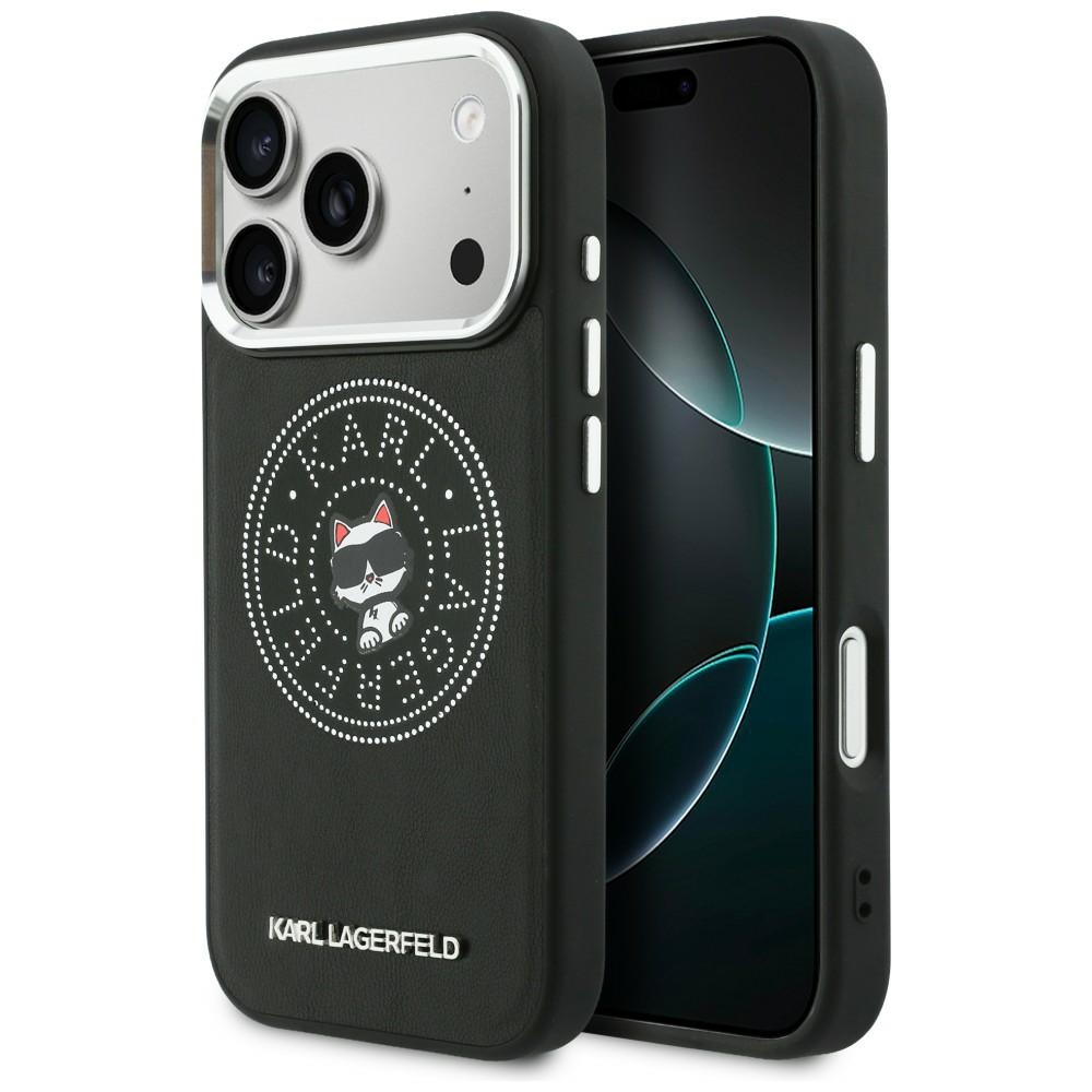 Karl Lagerfeld Point & Choupette Sketch MagSafe Ümbris for iPhone 17 Pro Max - must