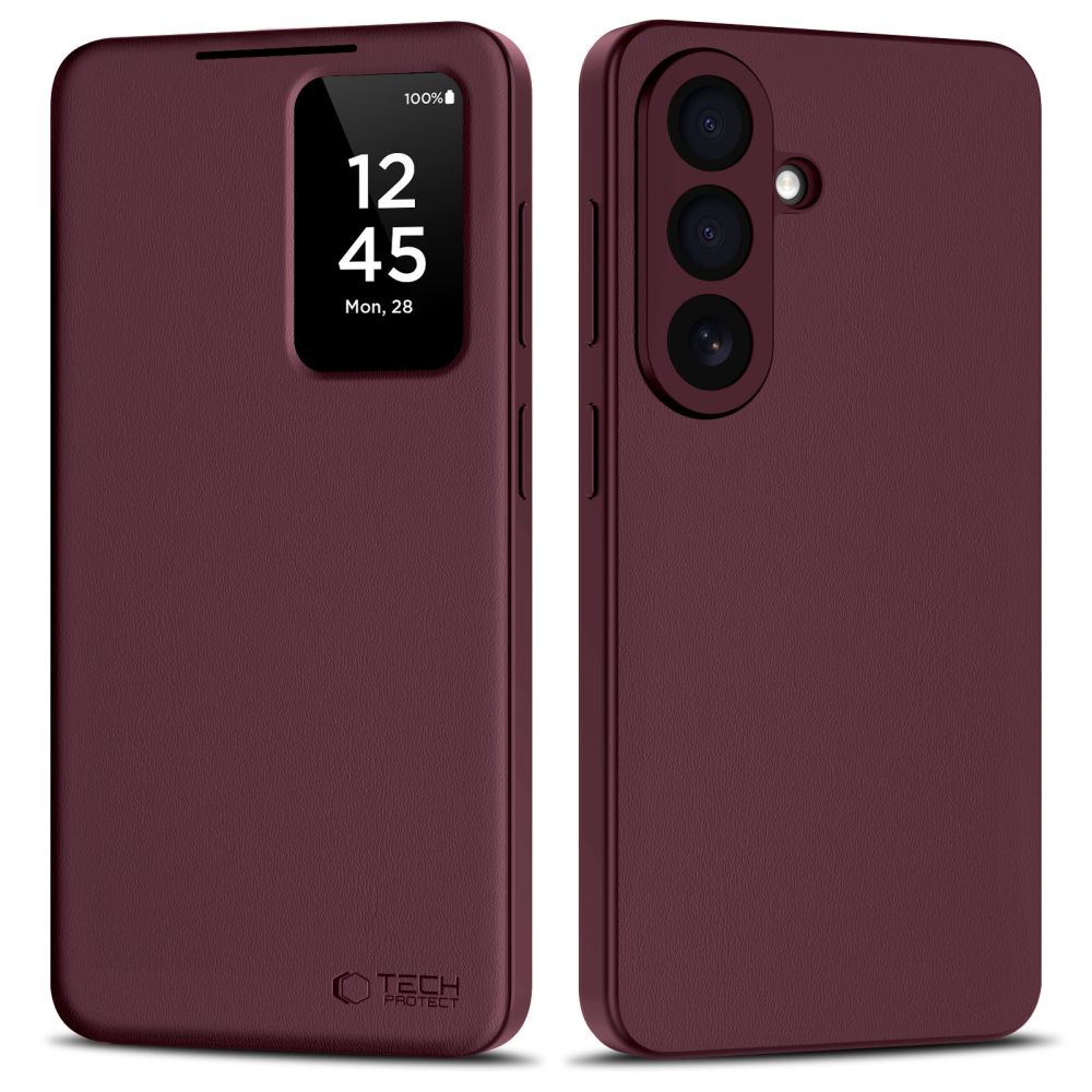 Tech-Protect Wallet чехол для Samsung Galaxy S26+ бордовый