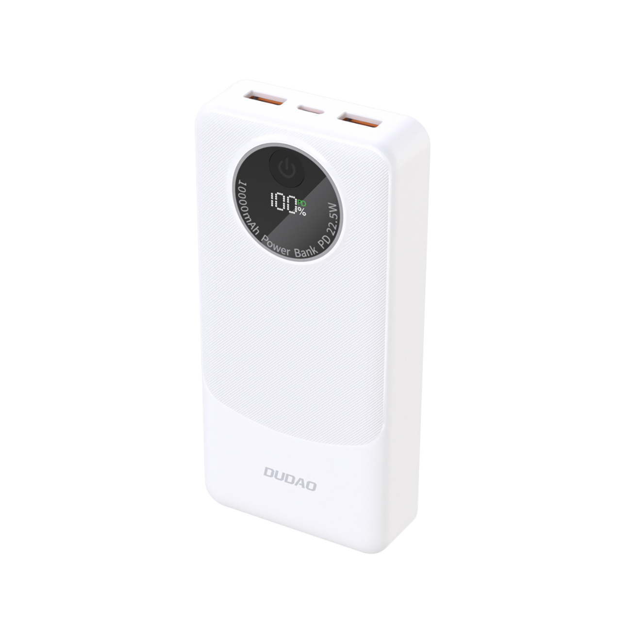 Dudao K12Pro 22.5W PD 20000mAh USB-A, USB-C valge akupank