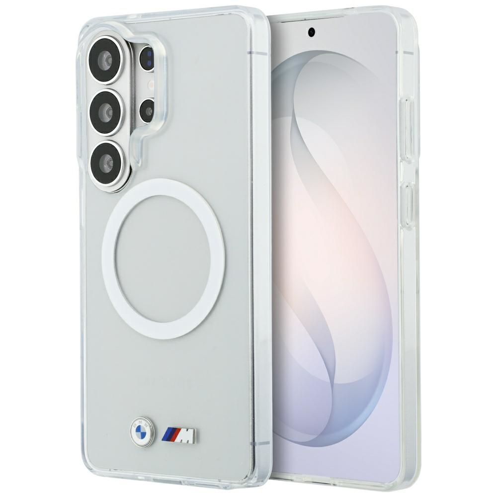 BMW IML Shockproof Metal Logo MagSafe Ümbris for Samsung Galaxy S26 Ultra - läbipaistev