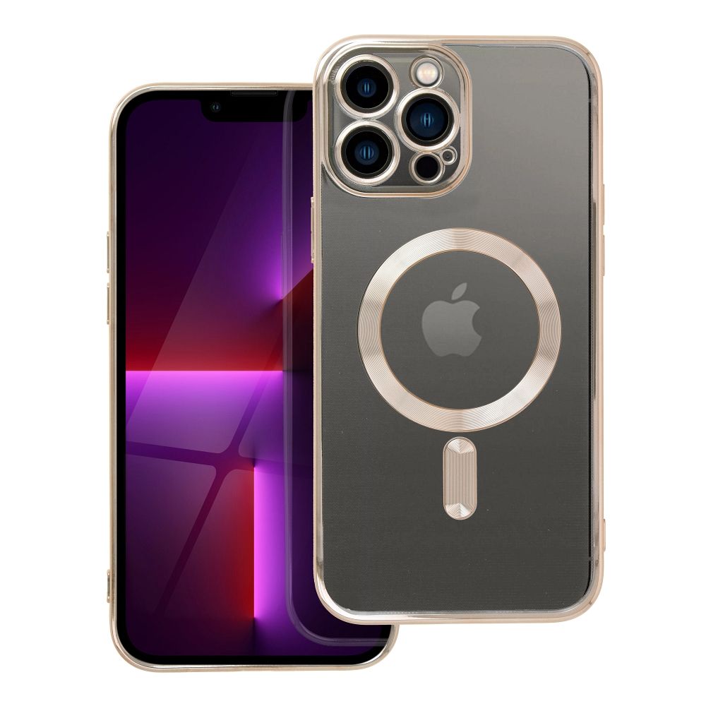 ELECTRO MAG COVER case compatible with MagSafe jaoks IPHONE 13 Pro Max kuldne