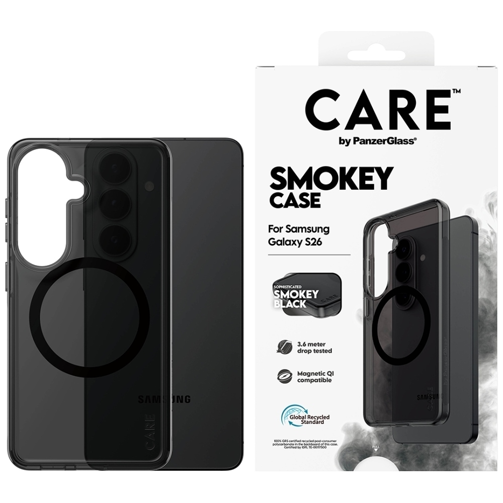 CARE by PanzerGlass Urban Explorer Smokey ümbris w. must Qi Samsung Galaxy S26 - must
