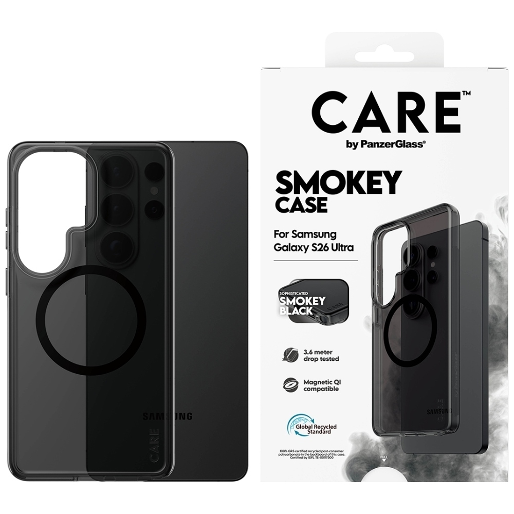 CARE by PanzerGlass Urban Explorer Smokey ümbris w. must Qi Samsung Galaxy S26 Ultra - must