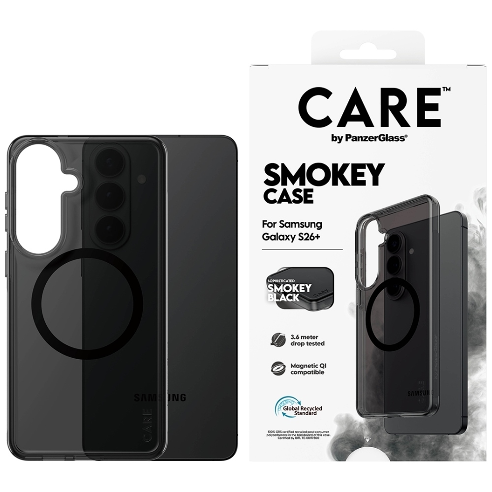 CARE by PanzerGlass Urban Explorer Smokey ümbris w. must Qi Samsung Galaxy S26+ - must