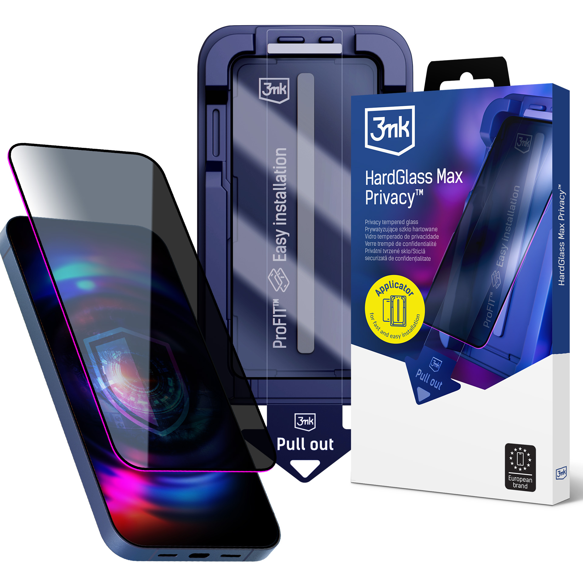3mk HardGlass Max Privacy 9H karastatud klaas privaatsusfiltriga iPhone 15 Pro Max