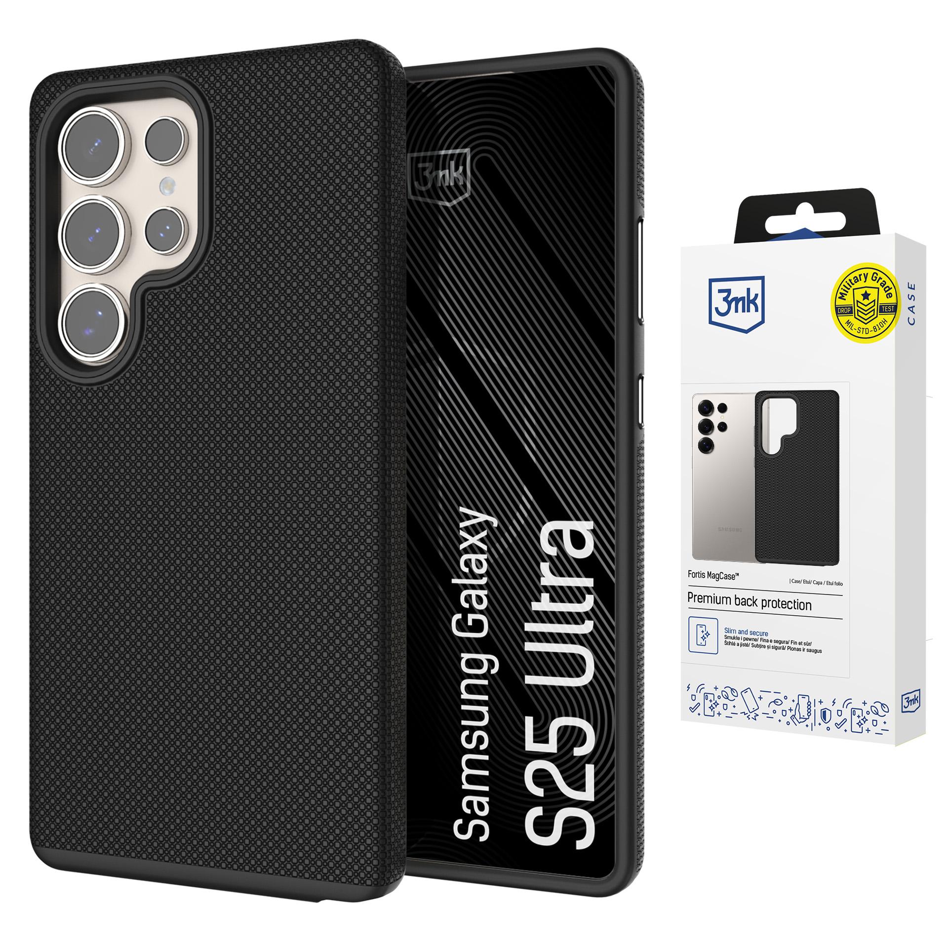 3mk Fortis MagCase ümbris Samsung Galaxy S25 Ultra, must