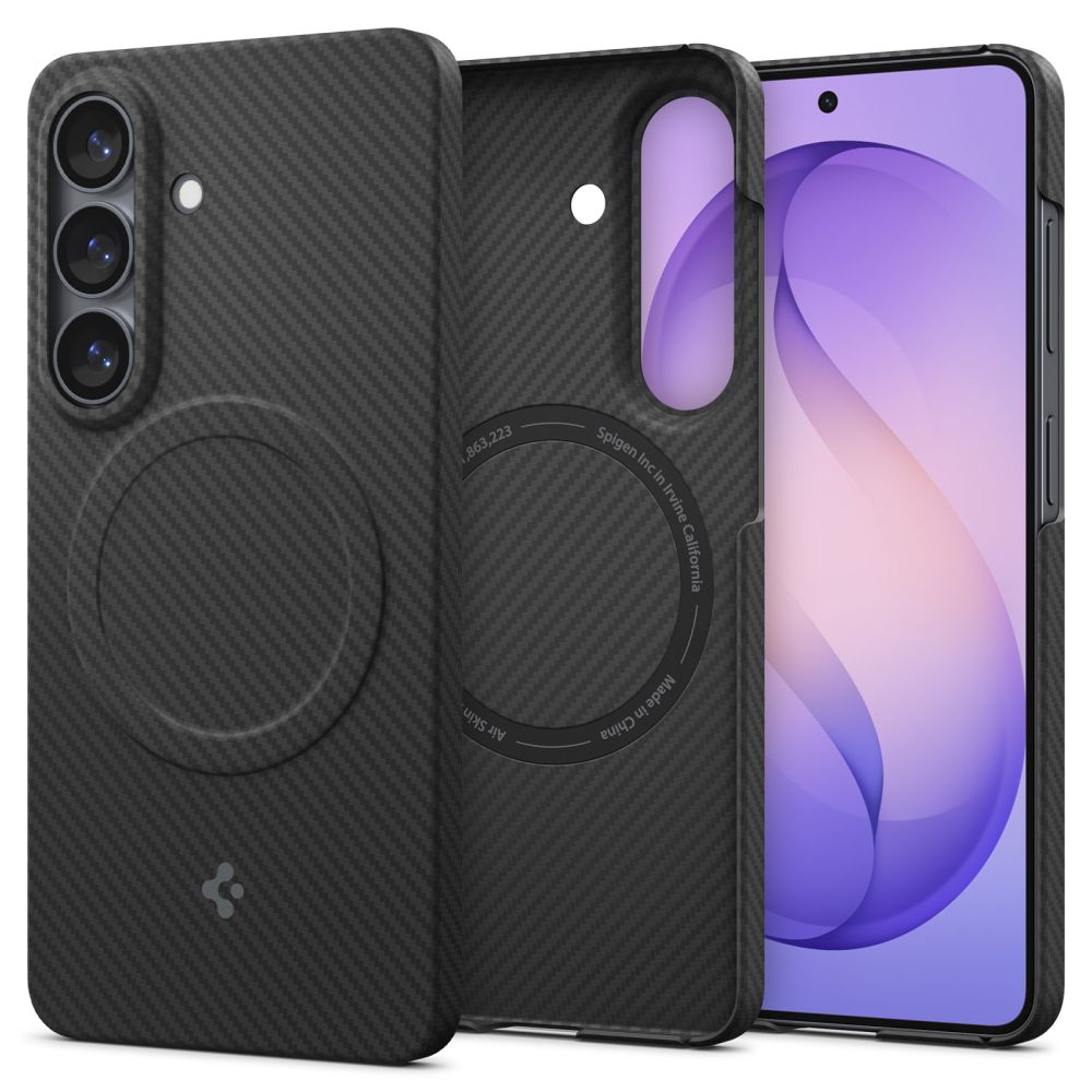 Spigen AirSkin Aramid Mag MagSafe ümbris Samsung Galaxy S26 - must