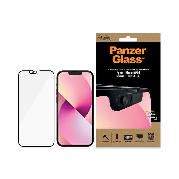 PanzerGlass E2E Microfracture karastatud klaas iPhone 13 Mini CamSlider antibakteriaalne must