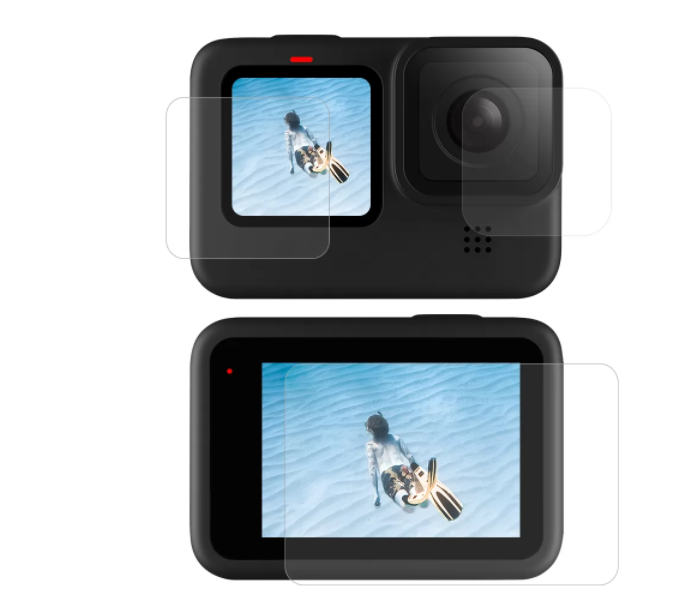 Screen and lens karastatud klaas Telesin jaoks GoPro Hero 9 / Hero 10 / Hero 11 / Hero 12 (GP-FLM-901)