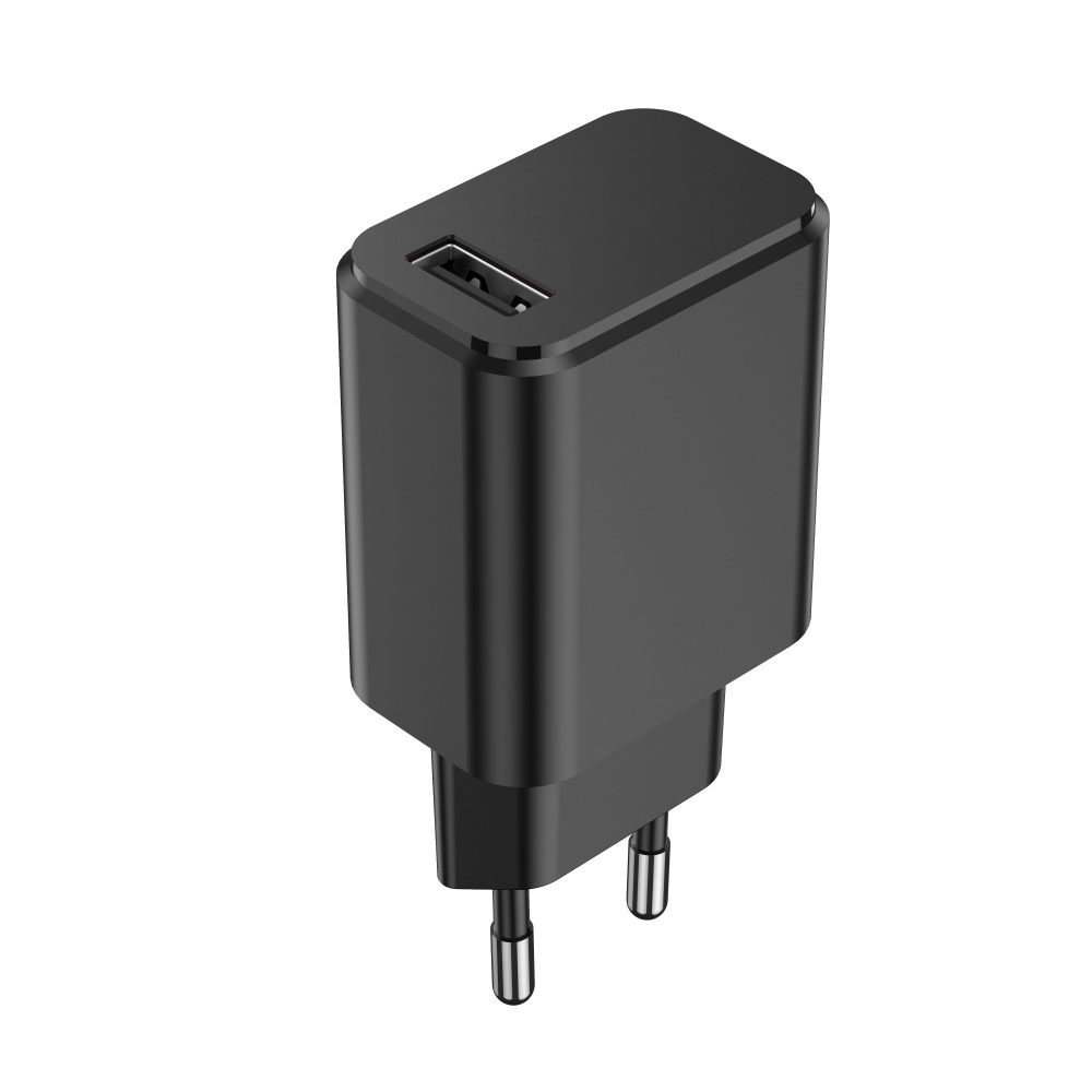Setty laadija 1x USB 3A must + USB-C kaabel 1,0 m