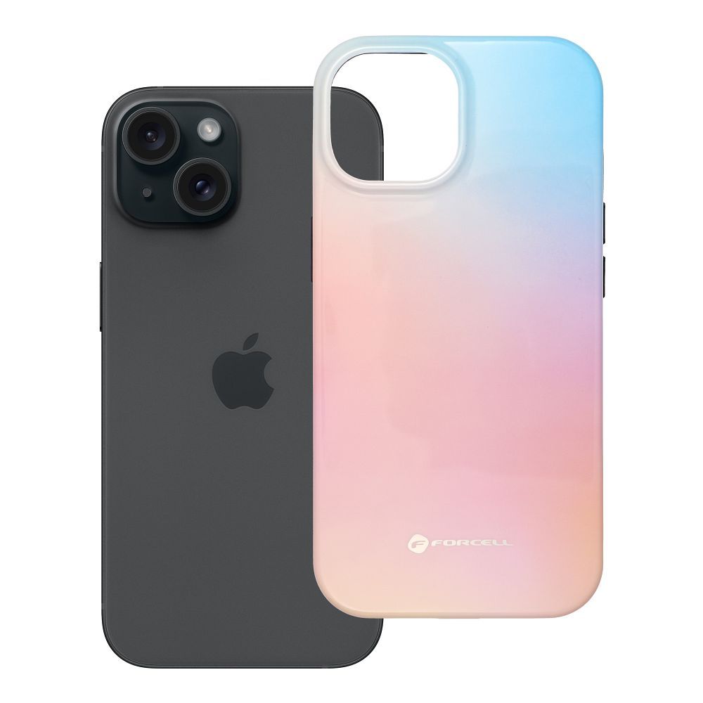 Ümbris jaoks iPhone 15 Forcell F-Protect Mirage compatible with Magsafe Military Drop-Test pinky sinine