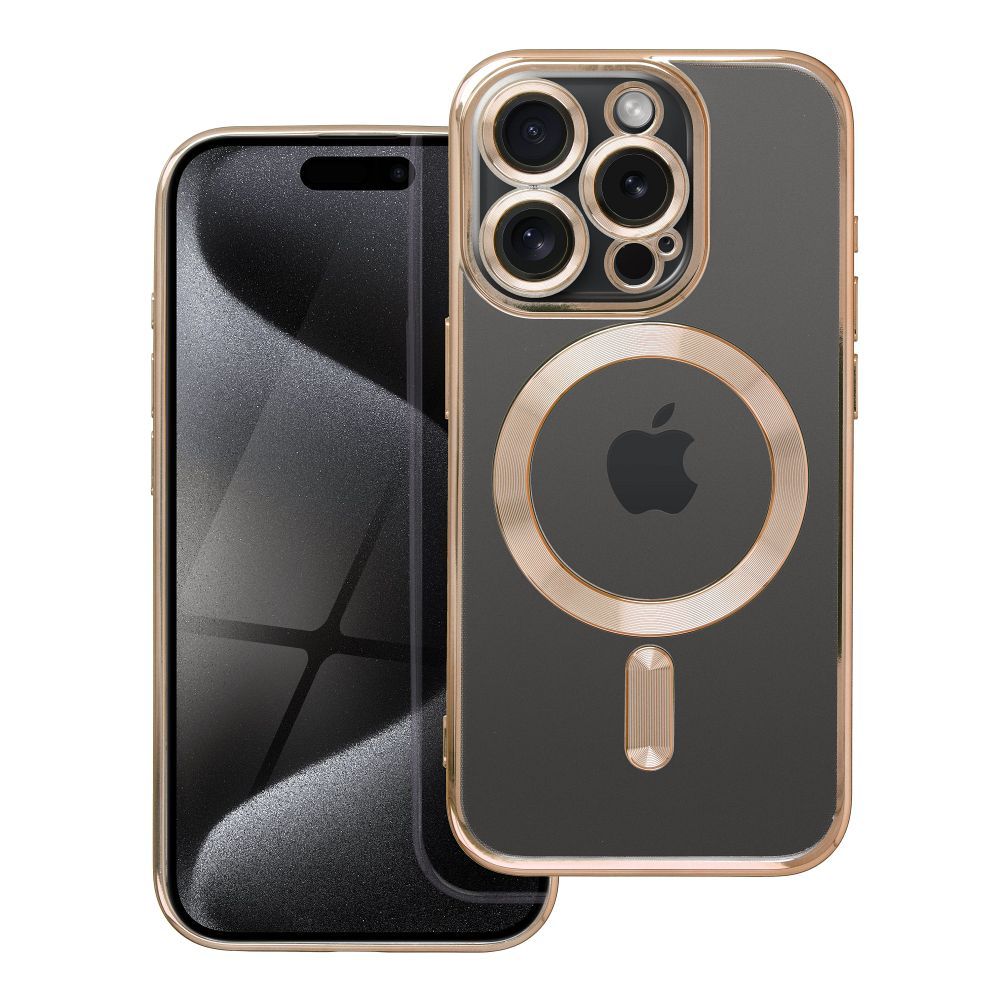 ELECTRO MAG COVER case compatible with MagSafe jaoks IPHONE 15 Pro kuldne