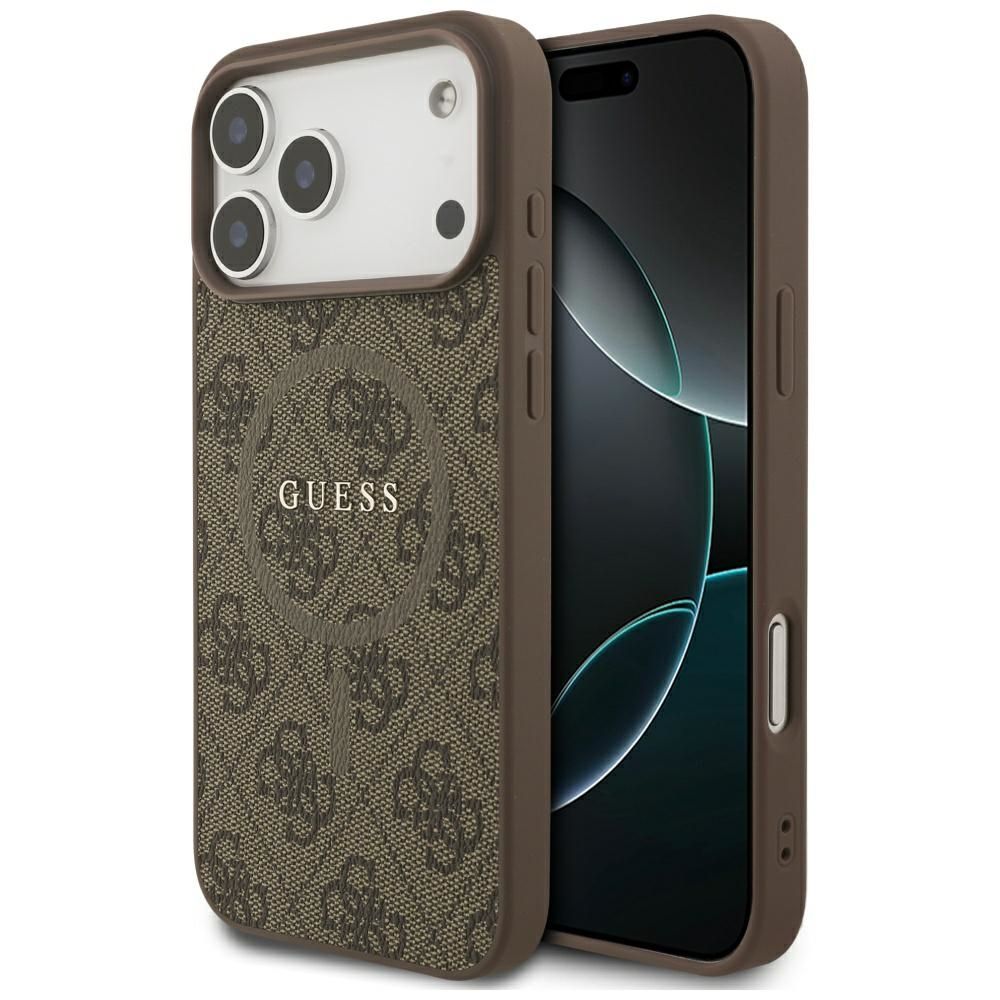 Guess 4G Ring Classic Logo MagSafe Ümbris jaoks iPhone 17 Pro Max - Brown