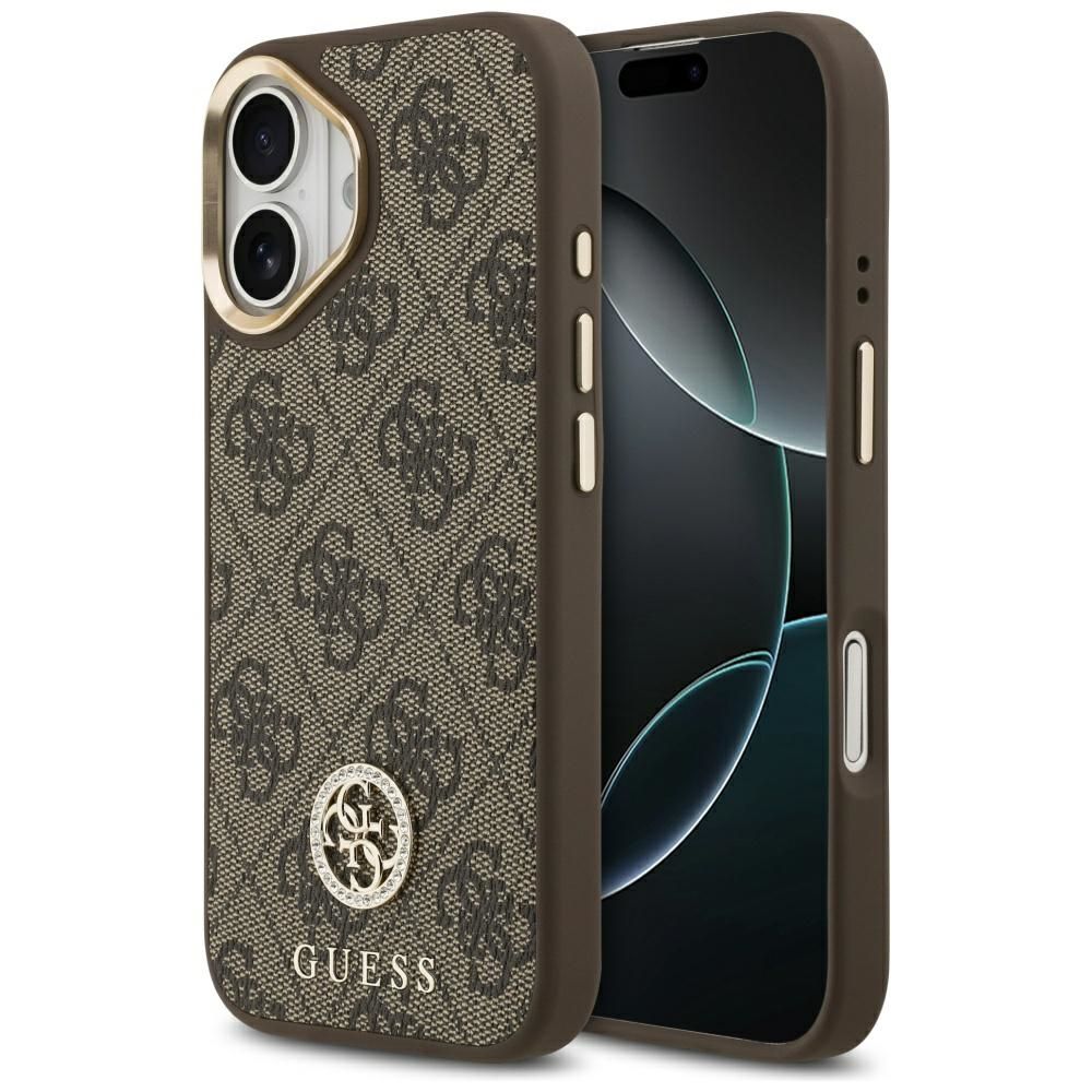 Guess 4G Strass Logo MagSafe ümbris jaoks iPhone 17 - brown