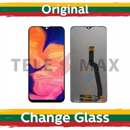 LCD Display Compatible With Samsung A125 A12 Black with Frame (Telemax Renewed)