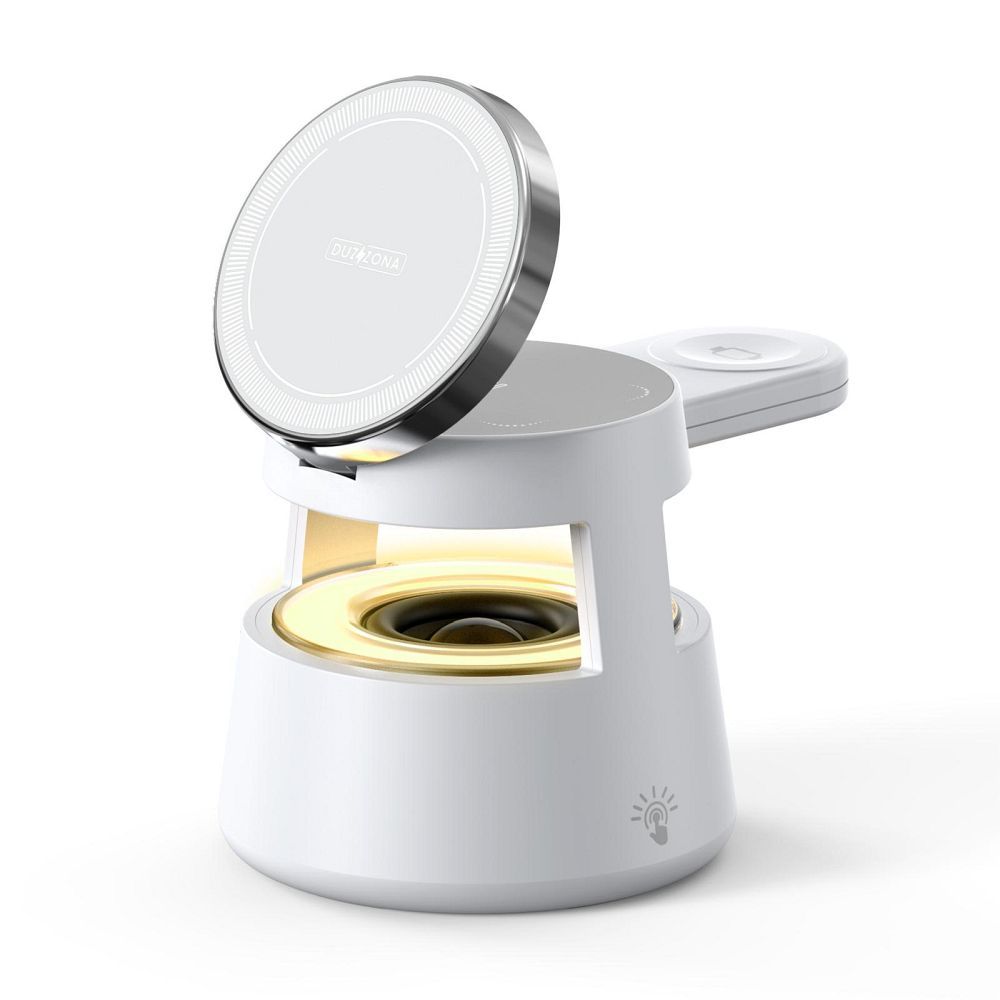 DUZZONA W23 5-in-1 Magnetic Juhtmevaba Charging Station with Bluetooth Speaker