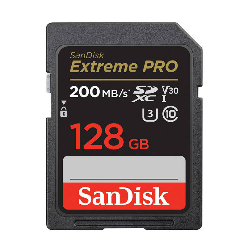 Mälukaart SANDISK EXTREME PRO SDXC 128GB 200/90 MB/s UHS-I U3 (SDSDXXD-128G-GN4IN)