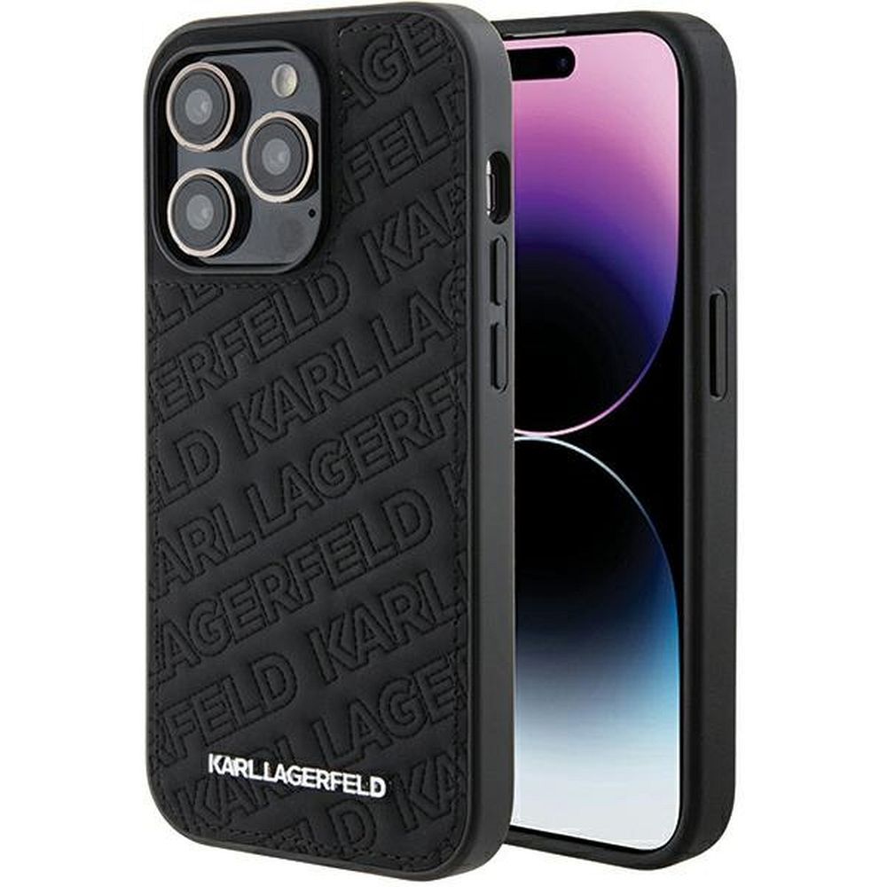 KARL LAGERFELD ümbris jaoks IPHONE 15 Pro KLHCP15LPQKPMK (Quilted Pattern) must